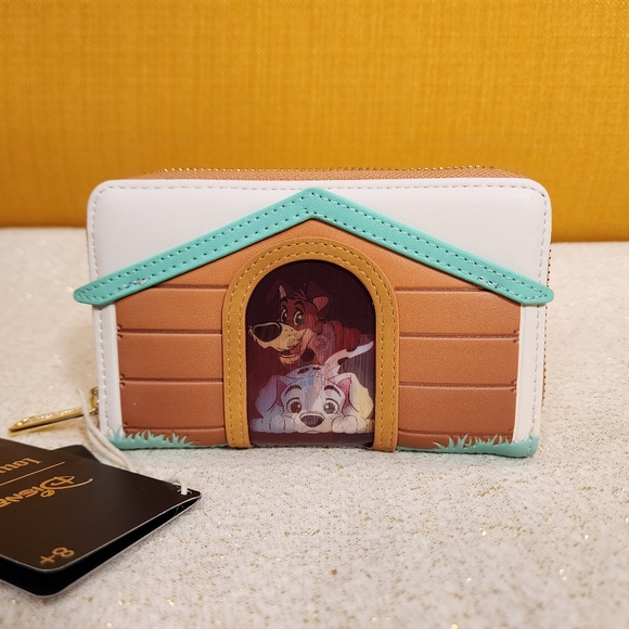 Loungefly I Heart Disney Dogs Dog House Lenticular Lady, Pongo, Rodger Wallet - Picture 1 of 13